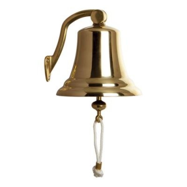 Scheepsbel | Messing | Incl. Muurbeugel | Ø175x175(h)mm