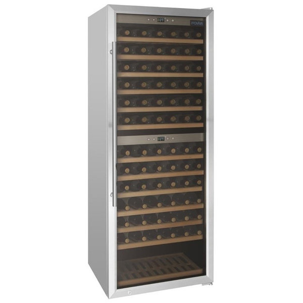 Wijnkoelkast | 126x 75cl | 2 Zones | +5°C/+20°C | Geventileerd | 595x630x1585(h)mm
