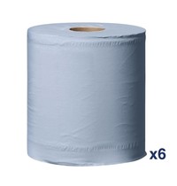 Tork Centrefeed handdoekrollen blauw | 6 stuks | 2 laags | 450 vellen per rol 
