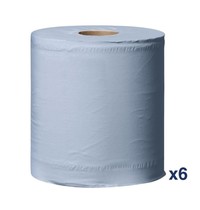 Tork Centrefeed handdoekrollen blauw | 6 stuks | 2 laags | 450 vellen per rol