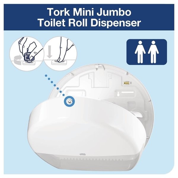 Jumbo mini toiletrol dispenser wit | Kunststof | 345x132x275(h)mm