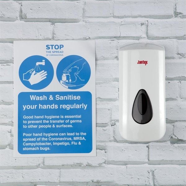 Zeepdispenser | 900 ML | Voor vloeibare zeep en handreiniging | 115x115x250(h)mm