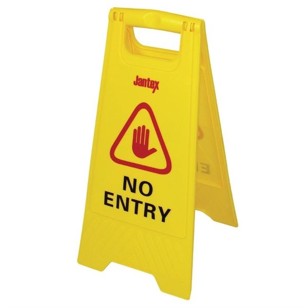 Waarschuwingsbord | Kunststof | "No Entry" | Hoogte 640mm