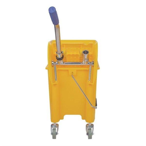 Rol emmer met wringer geel | 20L | Opvangbak en rooster | 350x280x480(h)mm