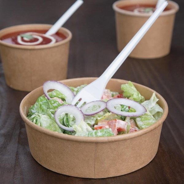 Ronde kraft saladeschaal 75cl | 300 stuks