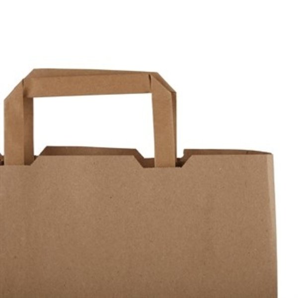 Grote composteerbare papieren draagtassen | 250 stuks | 250x140x305(h)mm