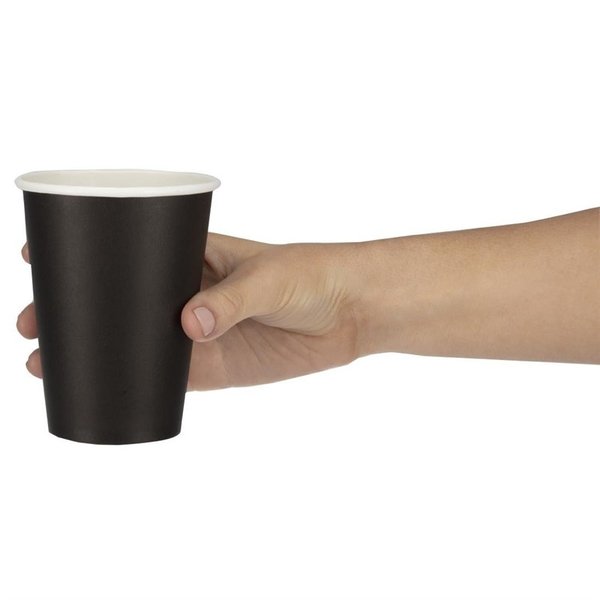 Koffiebekers enkelwandig zwart 34cl | 1000 stuks | 11(h) x 8,95(Ø)cm