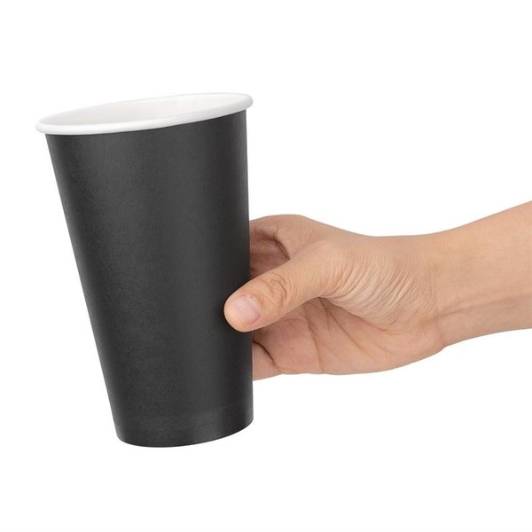 Koffiebeker enkelwandig zwart 455ml | 1000 stuks