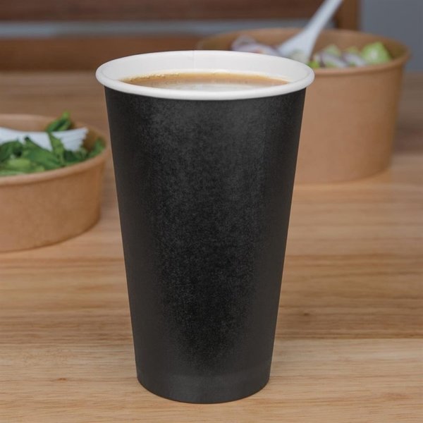 Koffiebeker enkelwandig zwart 455ml | 1000 stuks