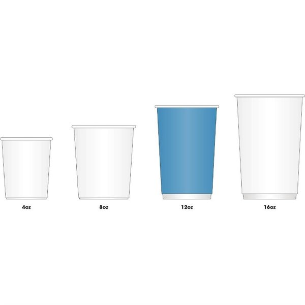Hot Cups met gerimpelde wand lichtbruin 34cl 500 stuks