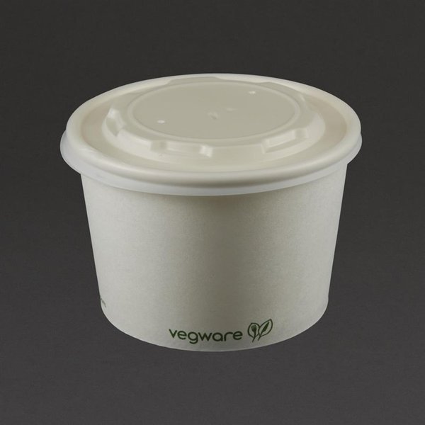 Composteerbare deksels | Plat (500 st) | Voor GAS-GF046 & GAS-GF047 | 115(Ø)x10(h)mm