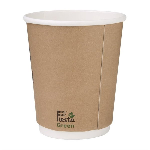Composteerbare dubbelwandige koffiebekers | 500 stuks | 9,1(h) x 8(Ø)cm
