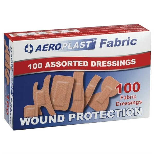 Stoffen pleisters assorti | 100 stuks | 6 verschillende pleisters per verpakking