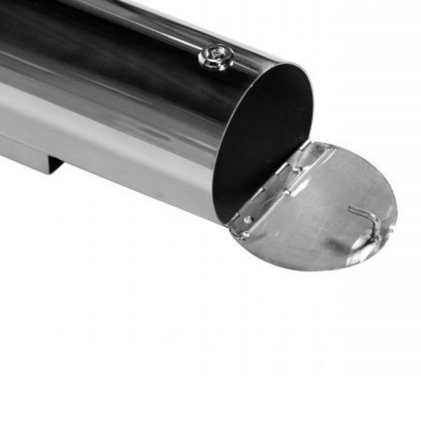 Wand-Asbak | Cilinder (4-Zijdig) | RVS | 1.8L | 102x110x500(h)mm