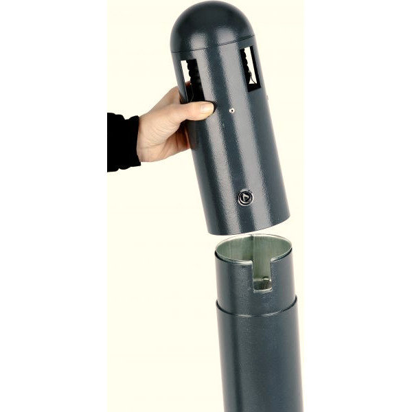 Rokerszuil | Cilinder (4-Zijdig) | RVS | 3L | Ø300x1080(h)mm