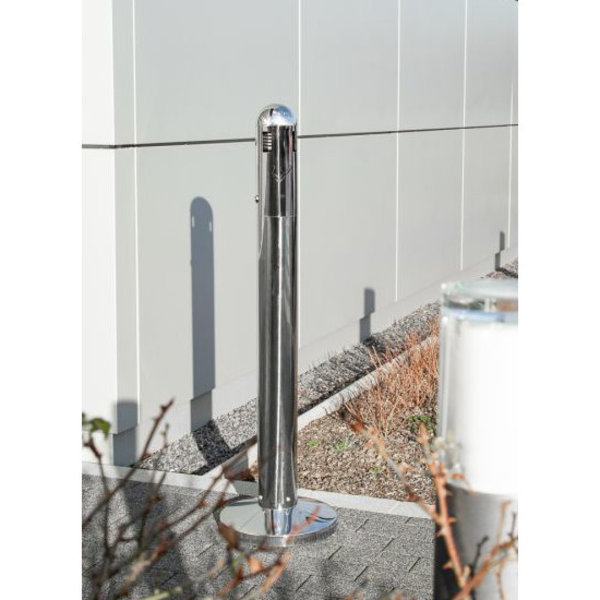 Rokerszuil | Cilinder (4-Zijdig) | RVS | 3L | Ø300x1080(h)mm
