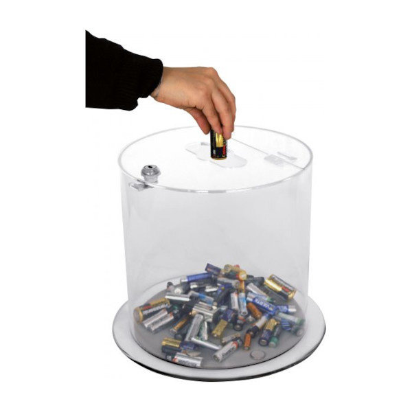 Inzamelcontainer | Plexiglas (Transparant) | 37L | Open | Ø300x750(h)mm