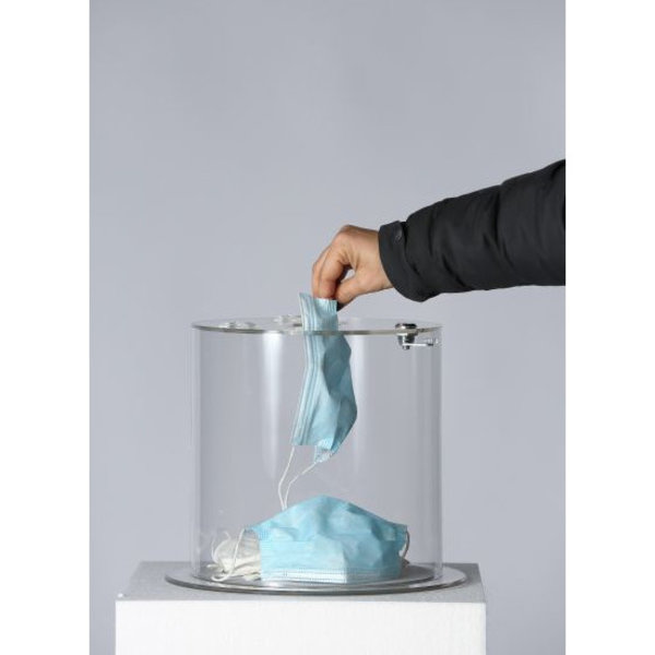 Inzamelcontainer | Plexiglas (Transparant) | 37L | Open | Ø300x750(h)mm