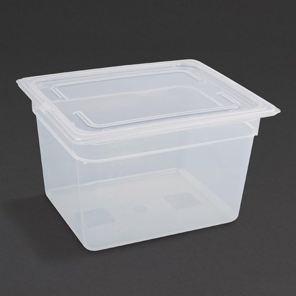 GN bak met deksel polypropyleen 1/2 | 4 stuks | 11,7L
