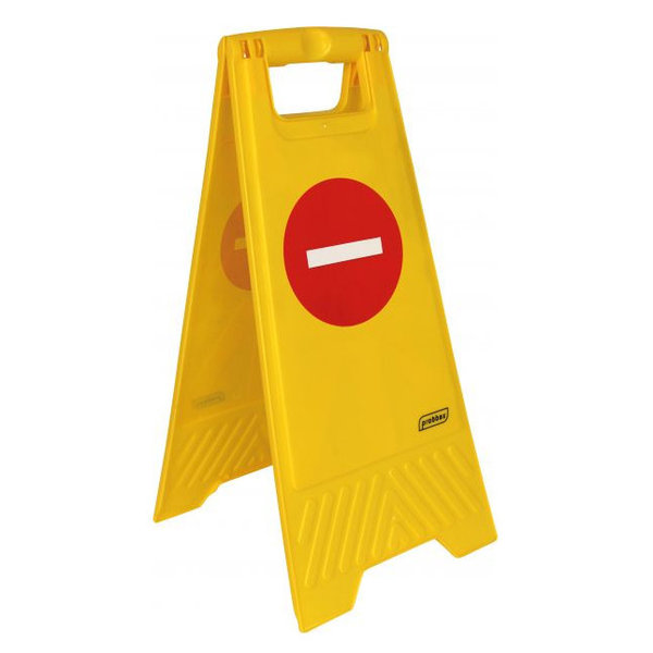 Waarschuwingsbord | Kunststof | "No Entry" (Pictogram) | Hoogte 600mm