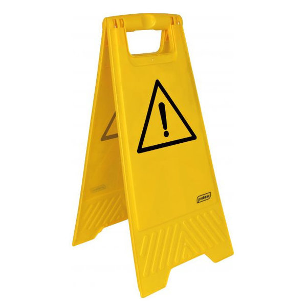 Waarschuwingsbord | Kunststof | "Caution" (Pictogram) | Hoogte 600mm