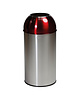 Probbax Afvalbak | RVS (Geborsteld/Rood) | 40L | Open | Afvalscheiding | Ø350x740(h)mm 