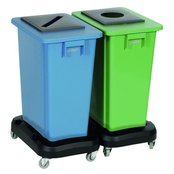 Afvalbak | Mix&Match | Kunststof (Groen) | 60L | Open | Afvalscheiding | 320x460x580(h)mm