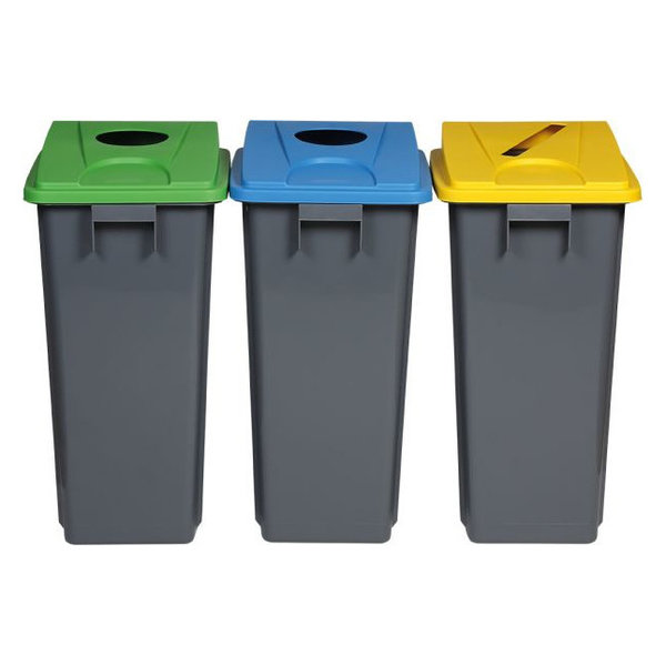 Afvalbak | Mix&Match | Kunststof (Grijs) | 60L | Open | Afvalscheiding | 320x460x580(h)mm