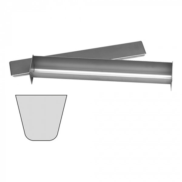 Paté-/Terrine-Vorm | RVS | U-Vorm (Schuin) | Met Deksel | 450x60x55(h)mm