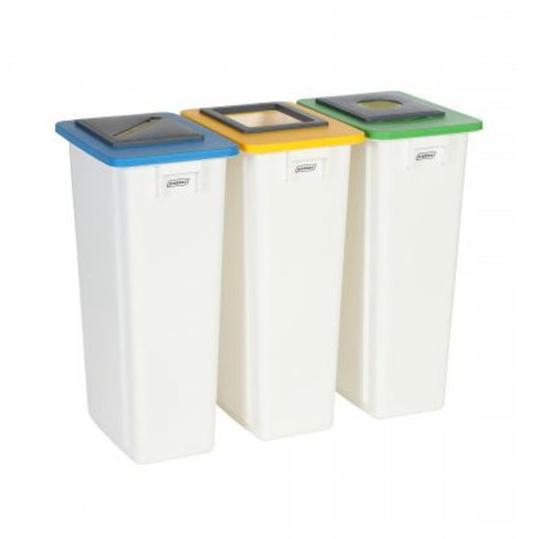 Afval-/Ingrediëntenbak | Mix&Match | Kunststof (Wit) | 80L | Open | Afvalscheiding | 320x460x762(h)mm