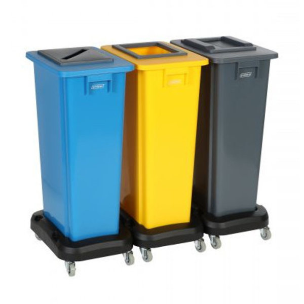 Afvalbak | Mix&Match | Kunststof (Geel) | 80L | Open | Afvalscheiding | 320x460x762(h)mm