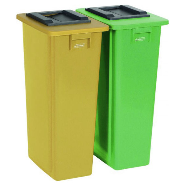 Afvalbak | Mix&Match | Kunststof (Geel) | 80L | Open | Afvalscheiding | 320x460x762(h)mm