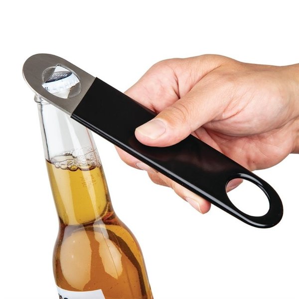 Flesopener RVS met PVC handvat |  17,9(h) x 17,9(b)cm