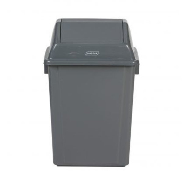 Wandafvalbak | Kunststof (Grijs) | 40L | Tuimeldeksel | Incl. Bevestiging | 395x276x600(h)mm