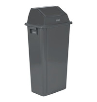 Probbax Wandafvalbak | Kunststof (Grijs) | 80L | Tuimeldeksel | Incl. Bevestiging | 460x333x917(h)mm 