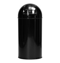 Probbax Afvalbak | Metaal (Zwart) | 40L | Duwdeksel | Ø350x740(h)mm 