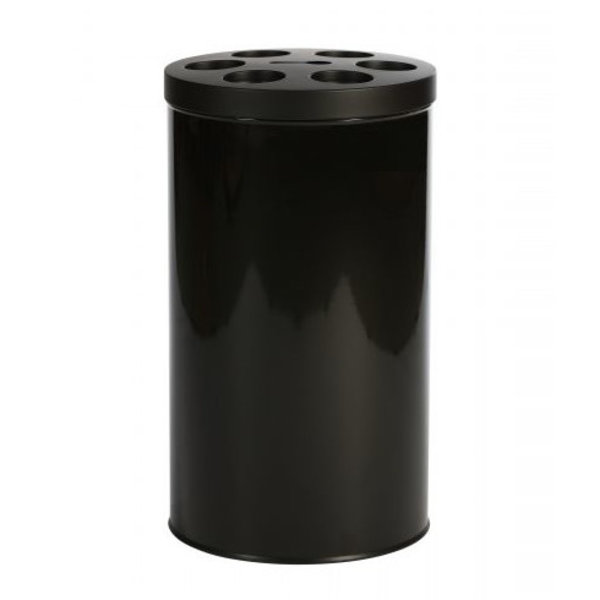 Afvalbak | Metaal (Zwart) | 40L | Wegwerpbekers | Ø400x700(h)mm