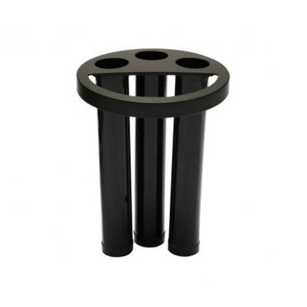 Afvalbak | Metaal (Zwart) | 40L | Wegwerpbekers + Afvalscheiding | Ø400x700(h)mm
