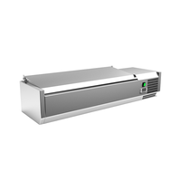 Gastro-Inox Opzetkoelvitrine | 5x 1/4 GN | 2°C tot 8°C | 1200x395x440(h)mm