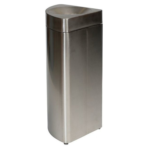 Afvalbak | RVS (Geborsteld) | 36L | Open | Vlamdovend | Afvalscheiding + Modulair | 350x350x755(h)mm