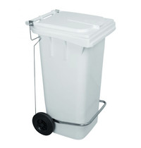 Probbax Rolcontainer | Kunststof (Wit) | 120L | Klapdeksel | Wielen | 510x550x950(h)mm