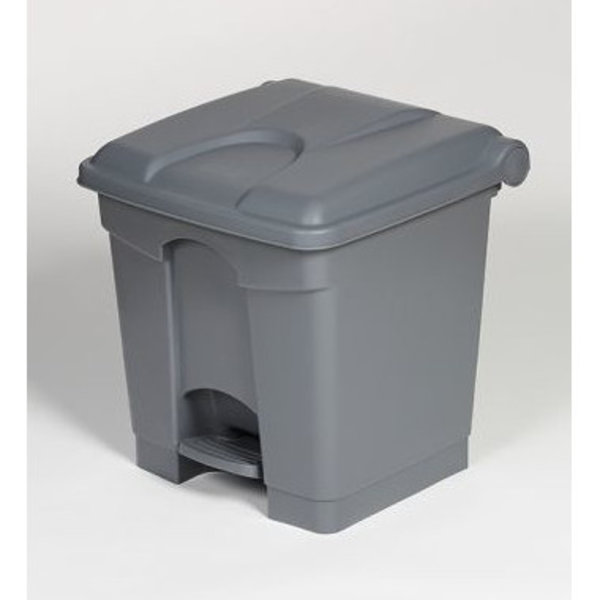 Pedaalemmer | Kunststof (Grijs | 30L | Klapdeksel | Hygiëne (HACCP) + Afvalscheiding | 410x398x435(h)mm