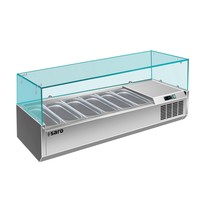 Saro Opzetkoelvitrine | 6x 1/3 GN | +2/+8°C | 1500x395x435(h)mm 