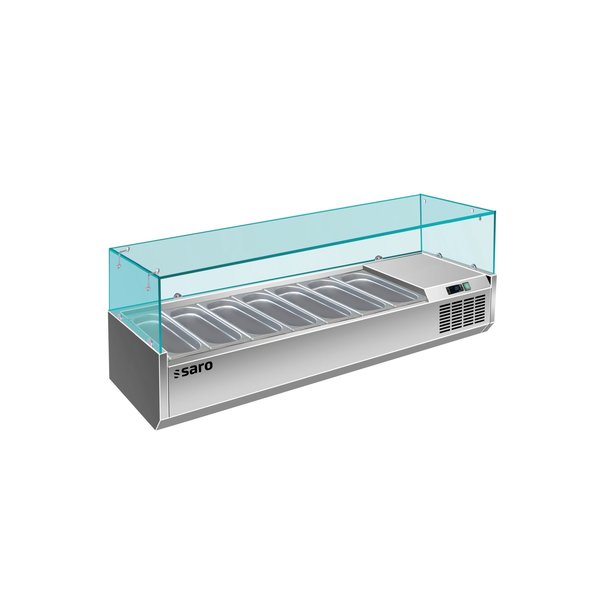 Opzetkoelvitrine | 7x 1/3 GN | +2/+8°C | 1600x395x435(h)mm