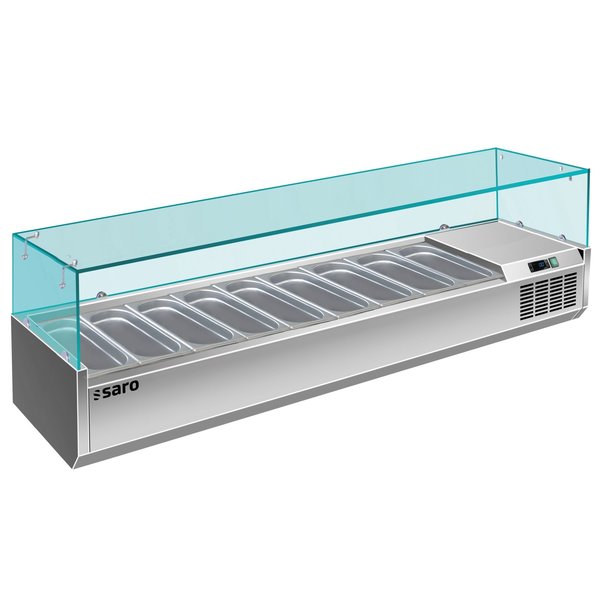 Opzetkoelvitrine | 9x 1/3 GN | +2/+8°C | 2000x395x435(h)mm