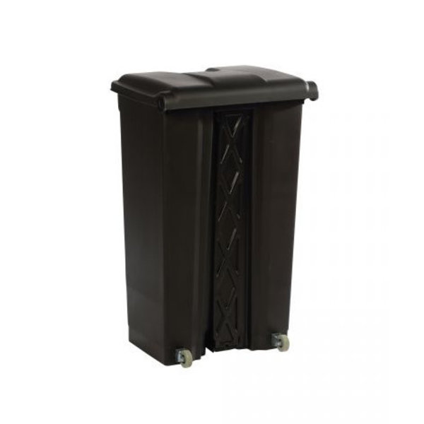 Afvalbak | Kunststof (Zwart) | 90L | Hygiëne (HACCP) + Antibacterieel | Wielen | 500x412x820(h)mm