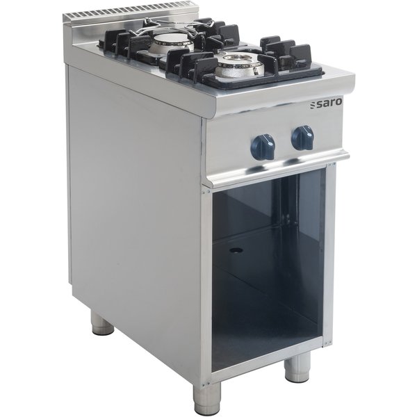 Gasfornuis | E7/KUPG2BA | 2 Brander | 1x 4.5kW + 1x 7.5kW | 400x700x850(h)mm