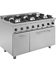 Saro Gasfornuis | Elektrische Oven | E7/KUPG6LE | 6 Branders | 3x 4.5kW + 3x 7.5kW | 1200x700x850(h)mm 