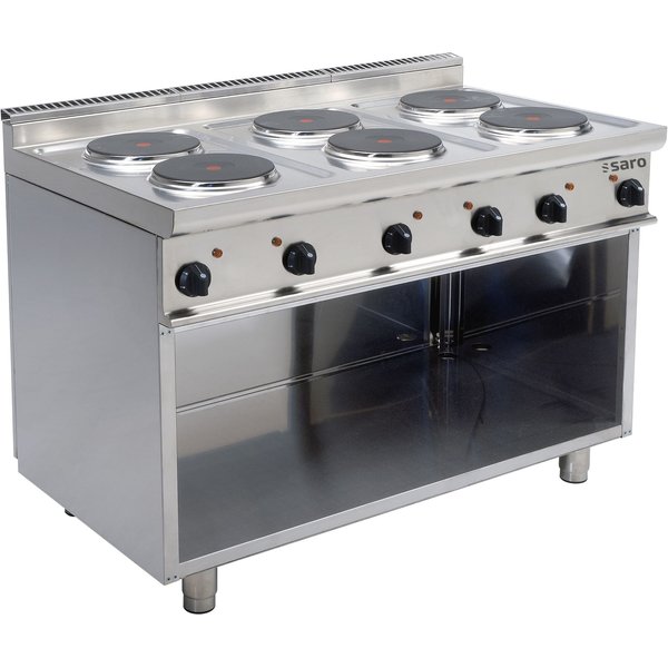 Elektrisch | Fornuis E7/C | 6 Branders | 6x 2.6kW | 1200x700x850(h)mm