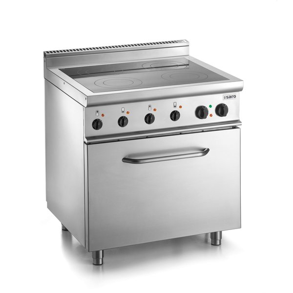 Fornuis | Keramisch | Elektrische Oven | 4x 2.5kW | Elektrische oven 400V | 800x700x850(h)mm